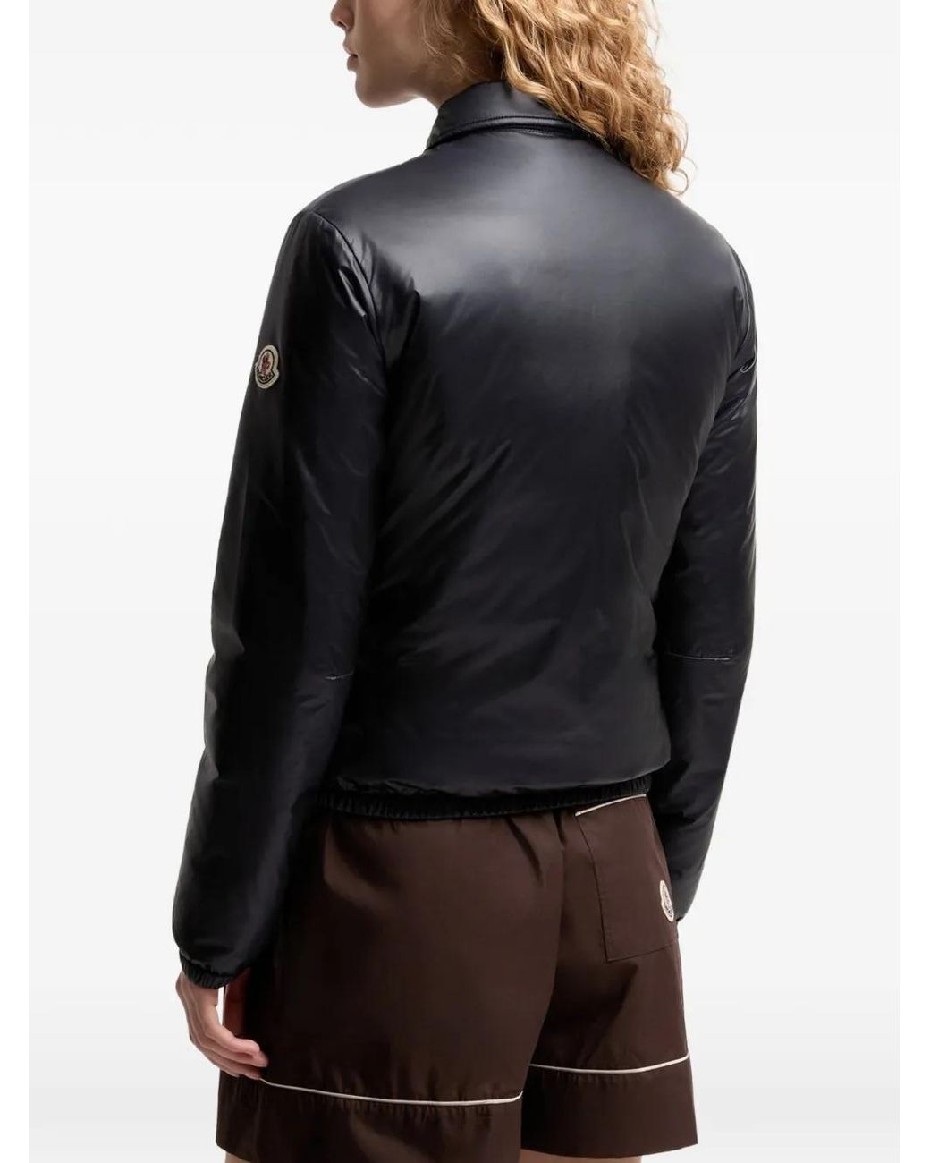 Moncler Blue Lanset Packable Short Down Shirt Jacket