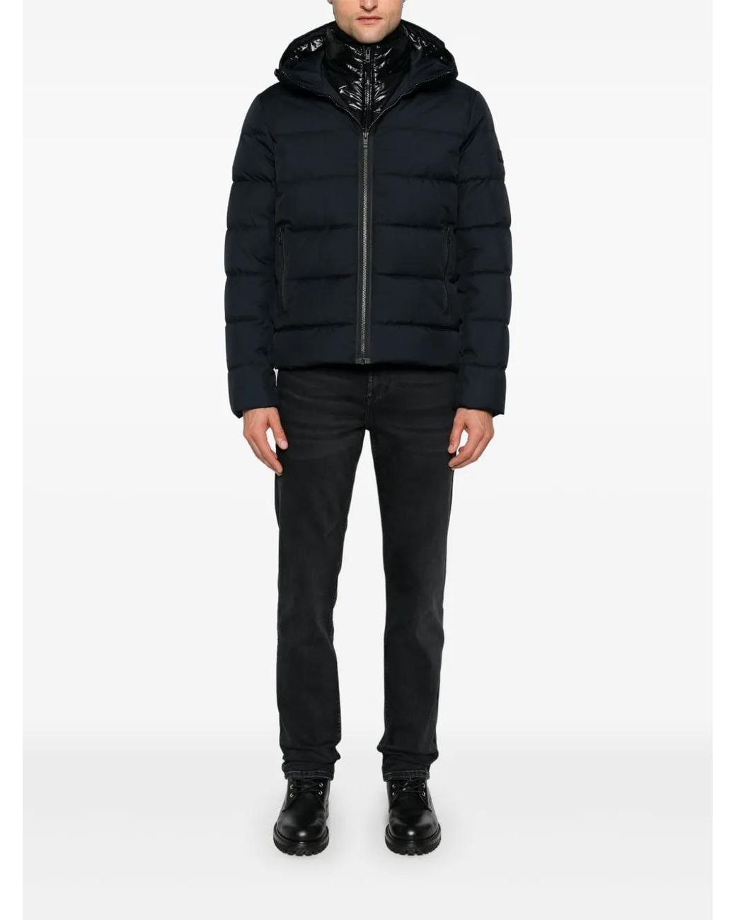 Fay Blue Double-Front Down Jacket for men