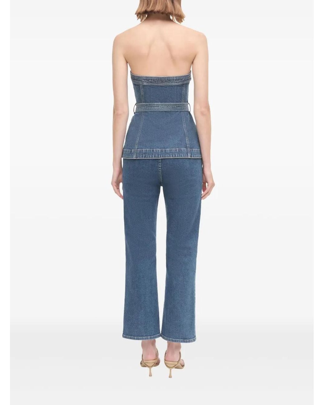 Jonathan Simkhai Blue Bustier Top