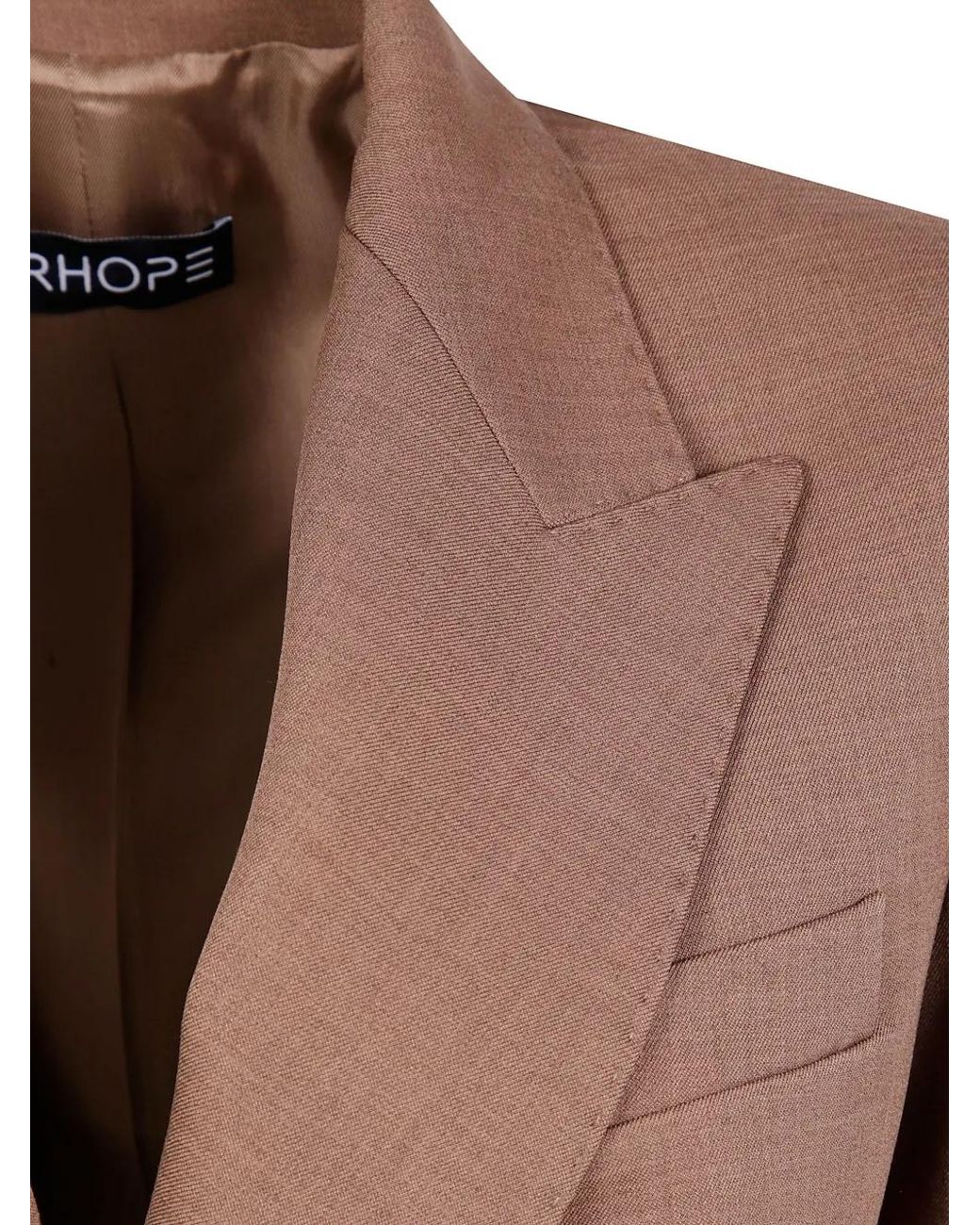 DR. HOPE Brown Double-Breasted Blazer