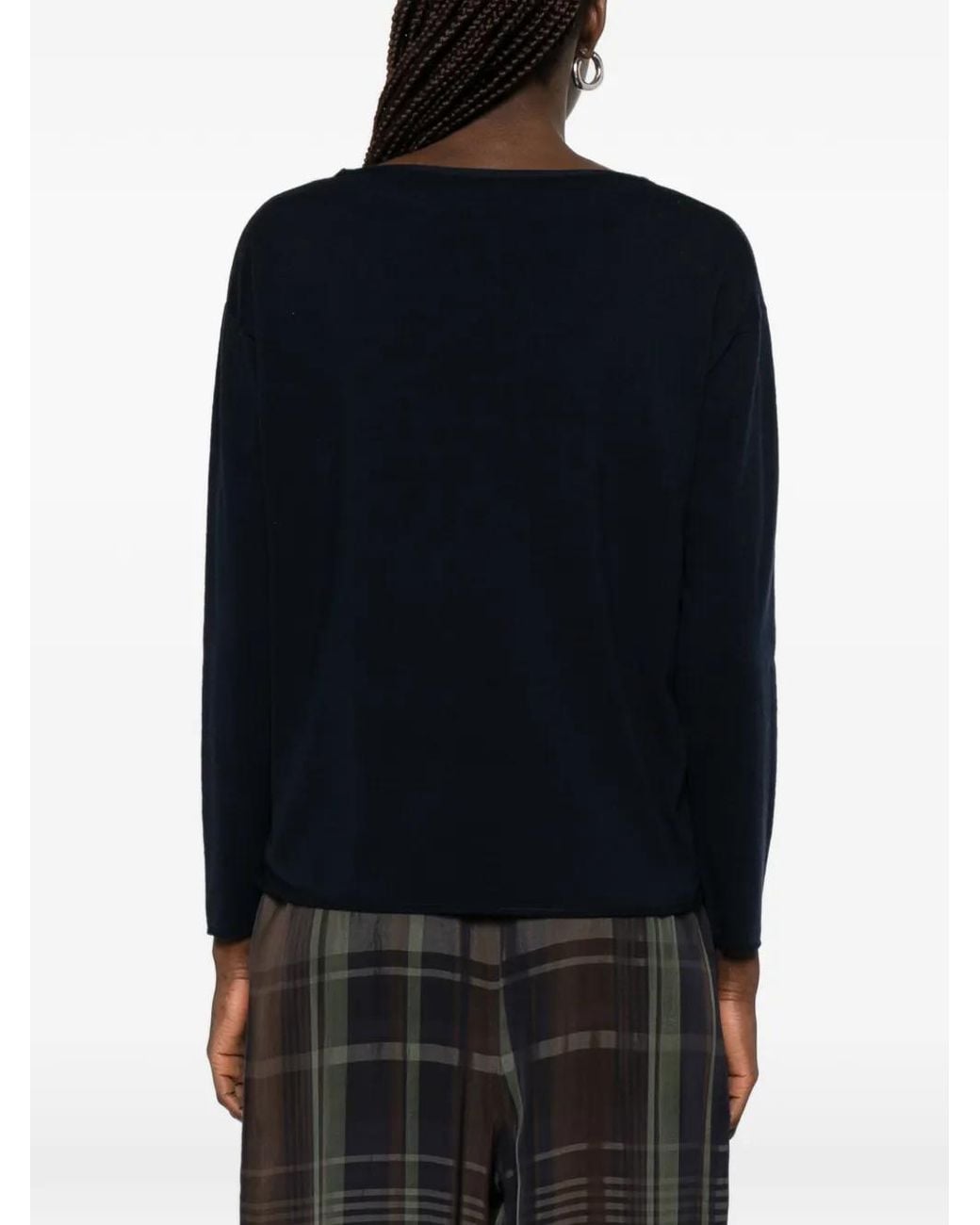 Hemisphere Black Crew-Neck Sweater