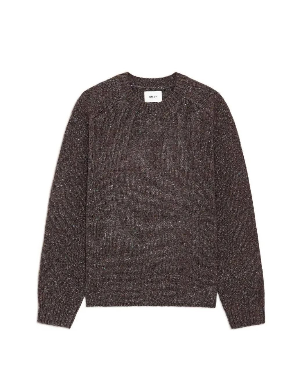 NN07 Brown Jim Crew-Neck Sweater for men