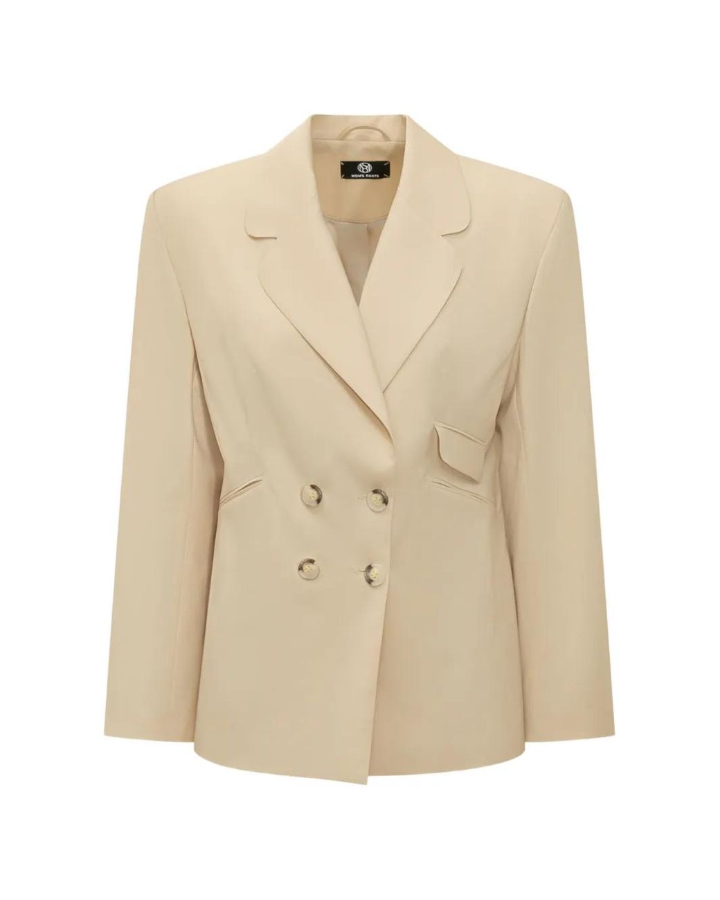 Chaqueta De Lana Con Doble Botonadura Mom's Pants de color Natural
