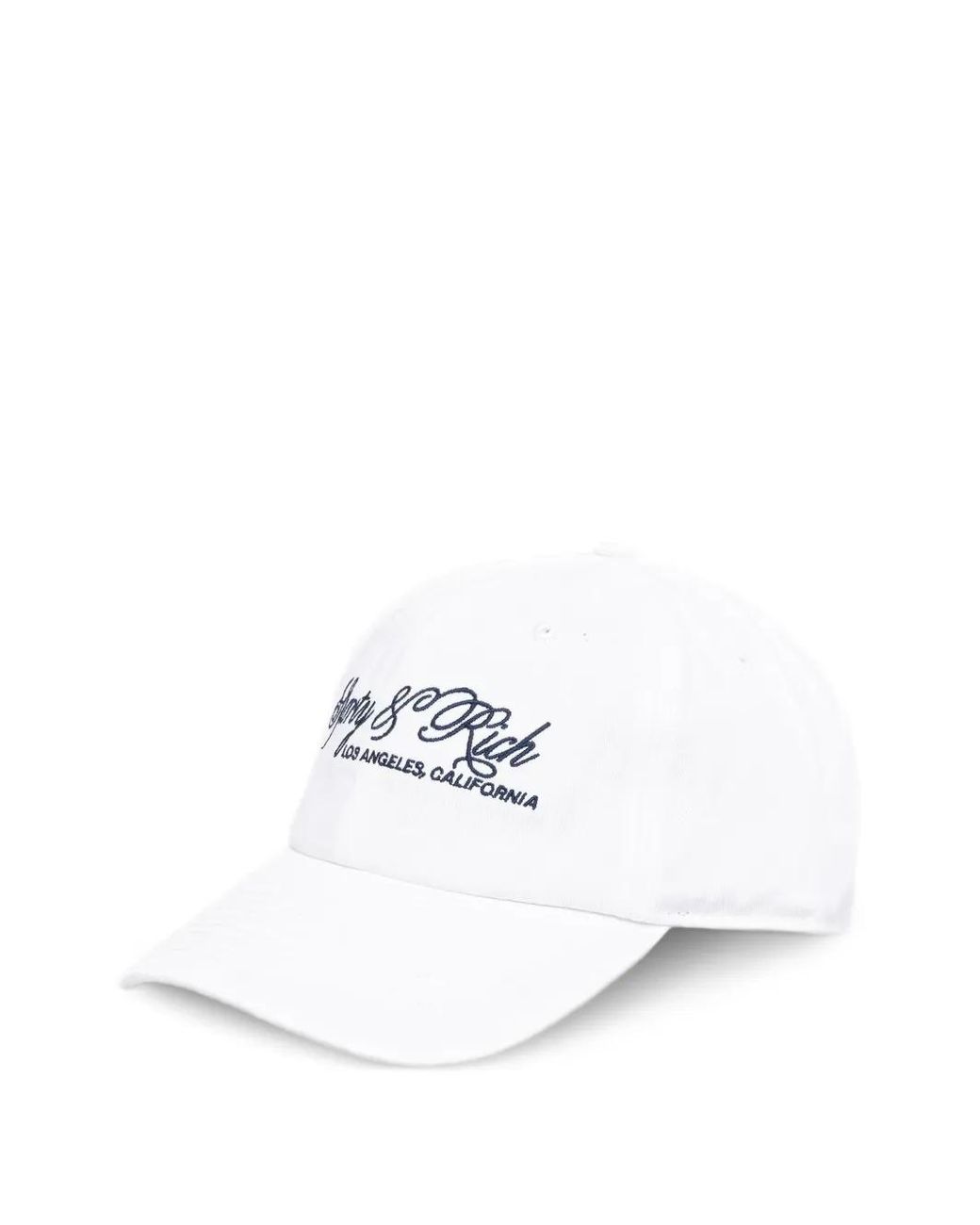 Sporty & Rich White International Logo-Embroidered Baseball Cap