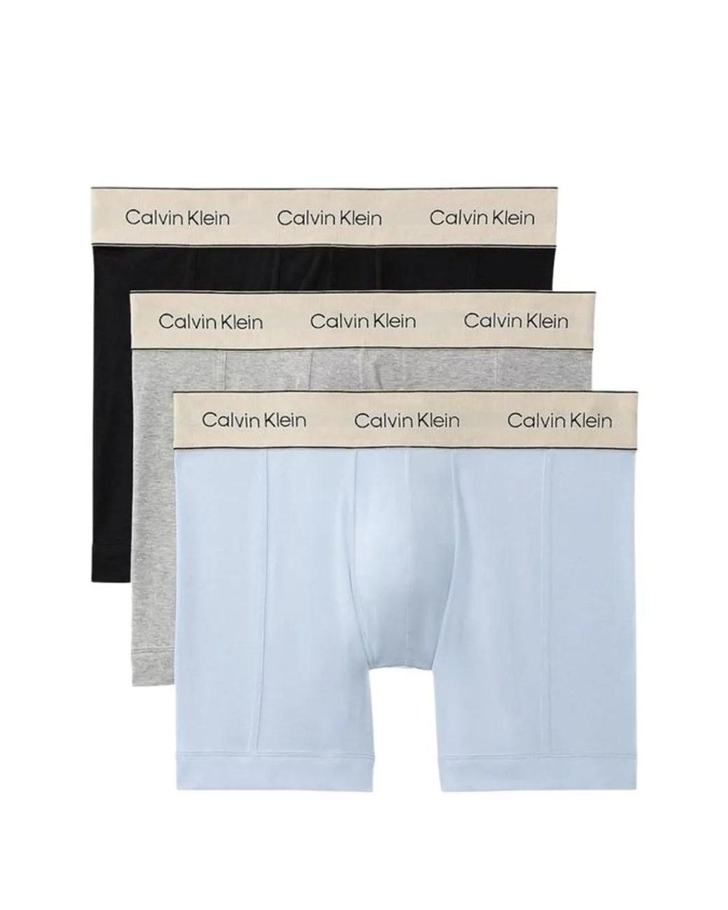 Calvin Klein Blue Logo-Waistband Boxers (Set Of Three) for men