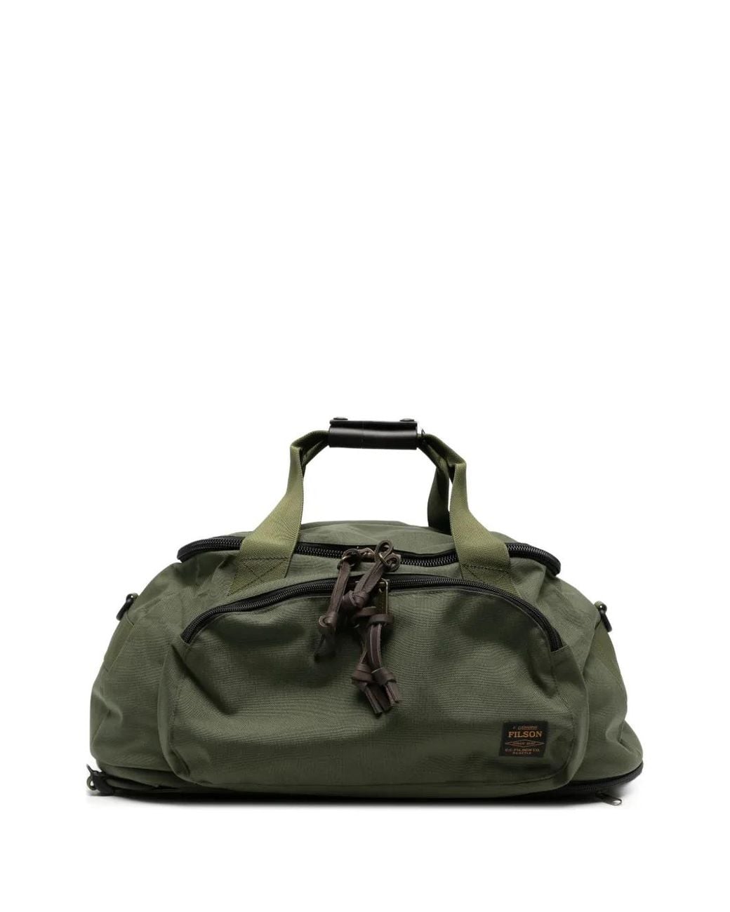 Filson Green Logo-Patch Zip-Fastening Briefcase for men