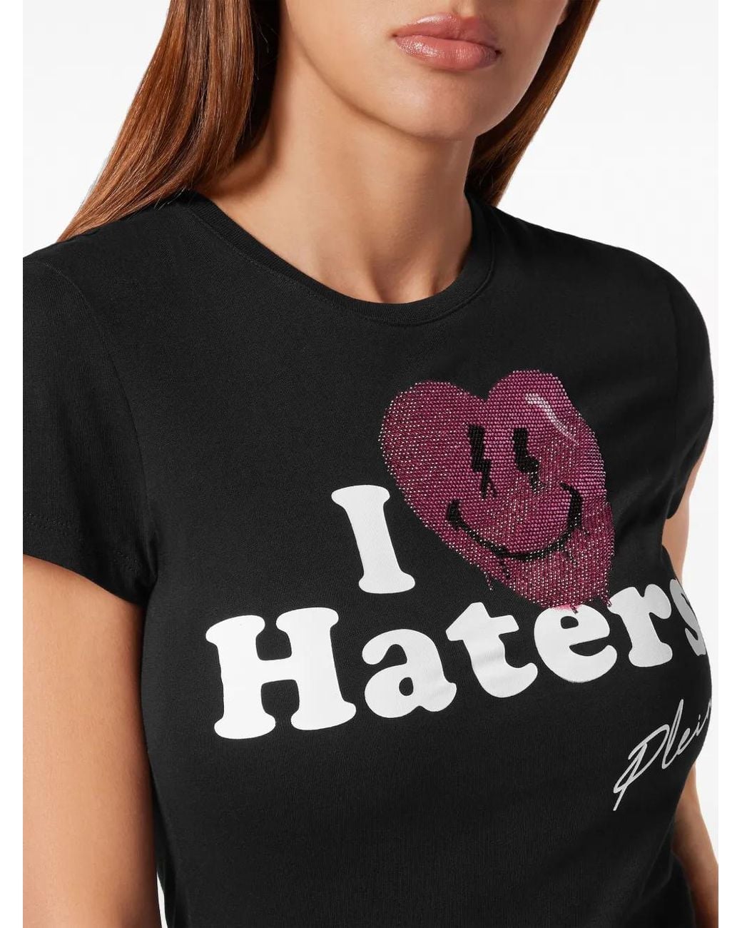 Philipp Plein Black Pure Crystals-Embellished T-Shirt