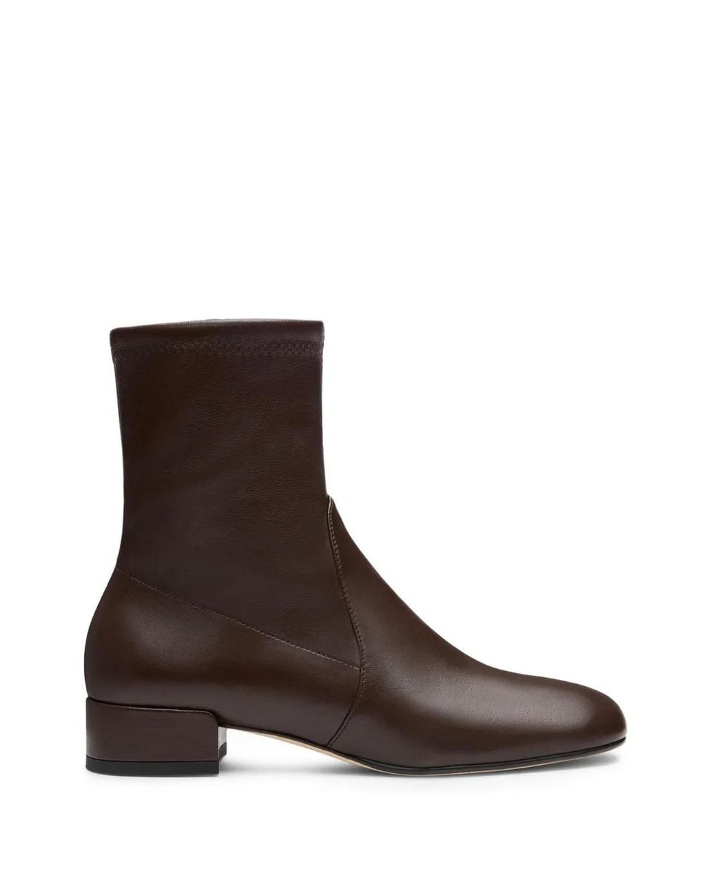 Stuart Weitzman Brown Bacari Stretch-Nappa Ankle Boots