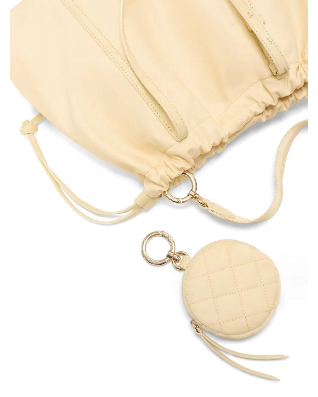 MZ Wallace Natural Small Waverly Drawstring Tote Bag