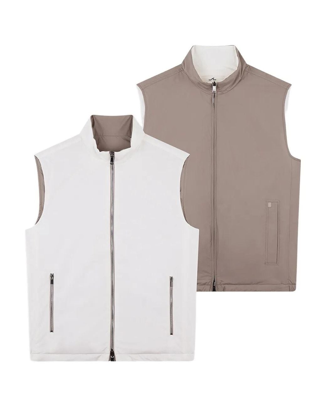 Paul & Shark White Reversible Zip-Fastening Gilet for men