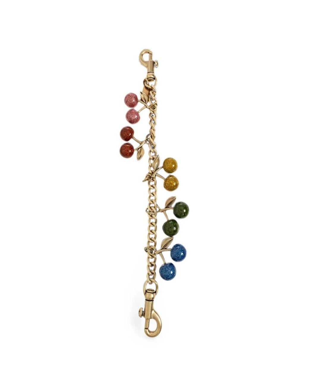 COACH Metallic Cherries Motif Chain Bag Charm