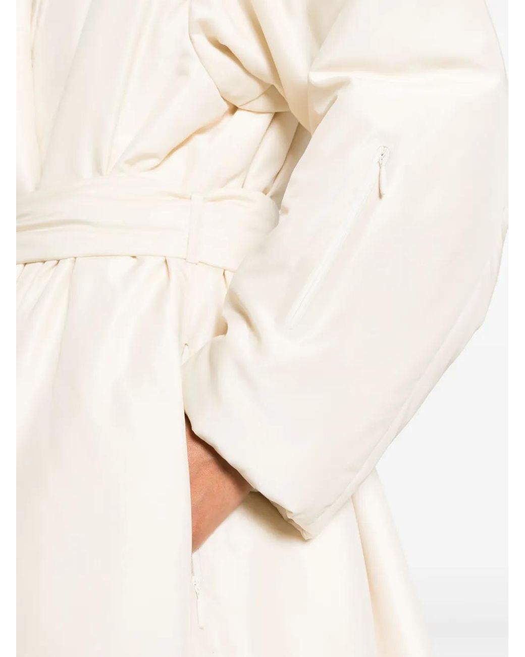 The Row White Francine Tied-Waist Coat