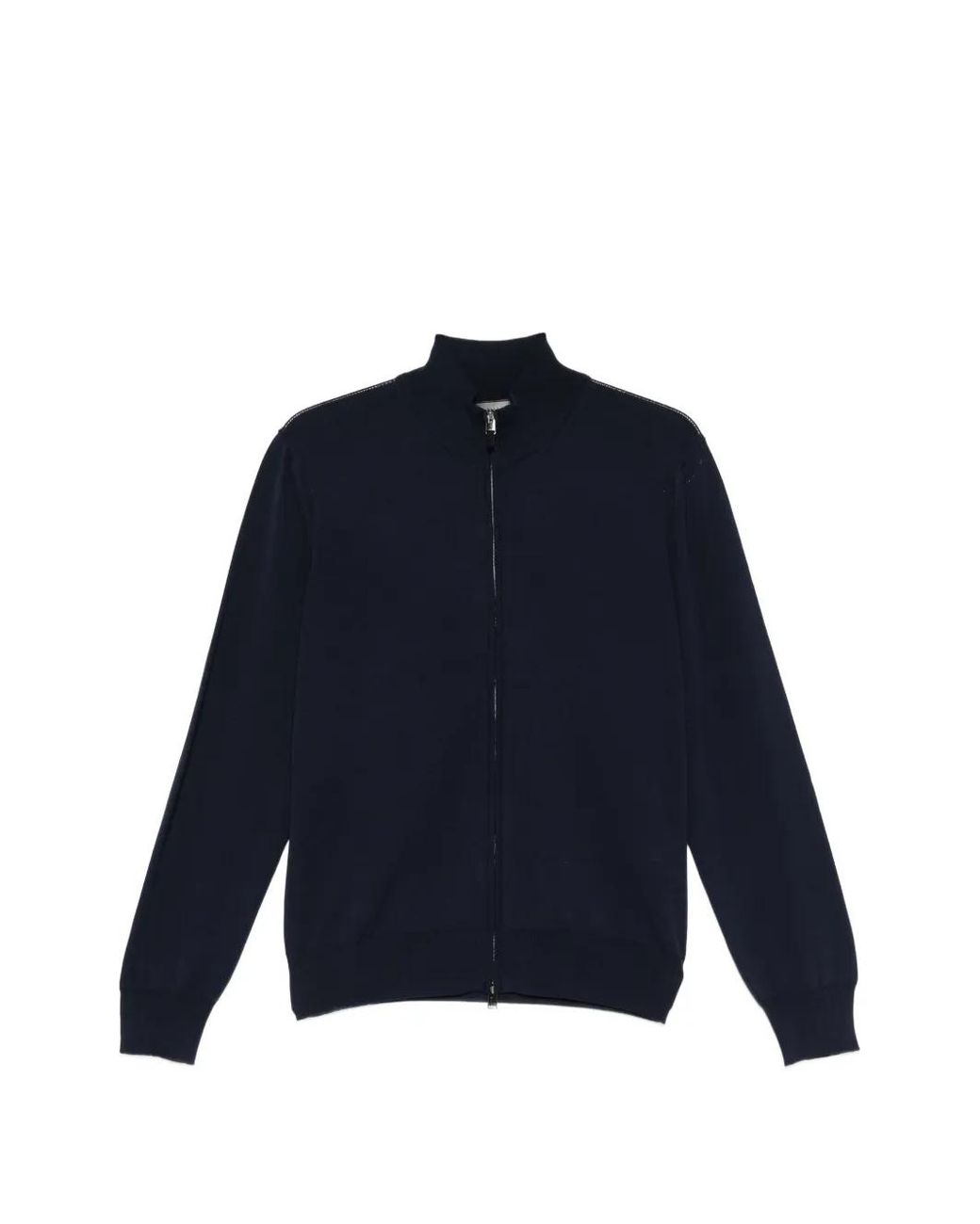 Canali Blue Cardigan À Fermeture Zippée for men