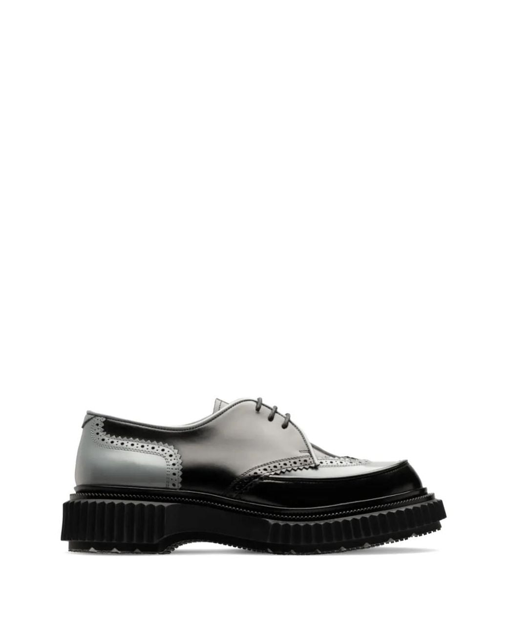 Adieu Black Brogue Detail Loafers for men