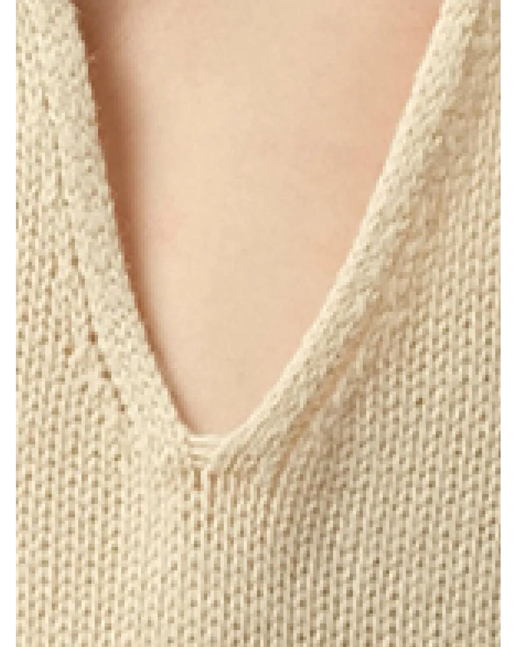 Lanvin Natural Pull À Design Sans Manches