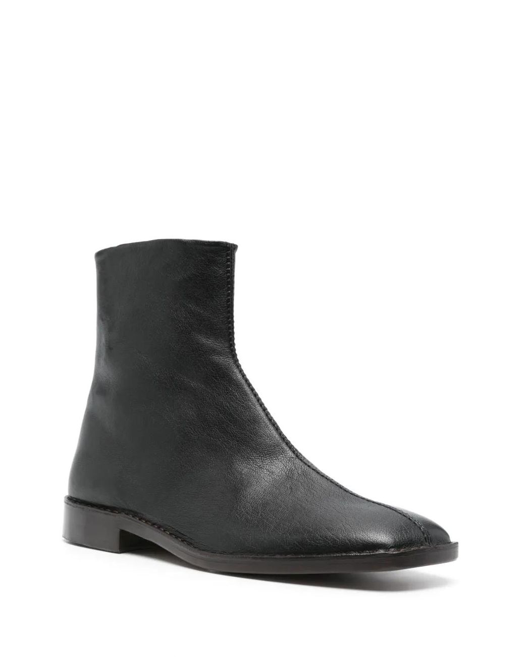 Lemaire Piped Zip Boots in Black for Men | Lyst