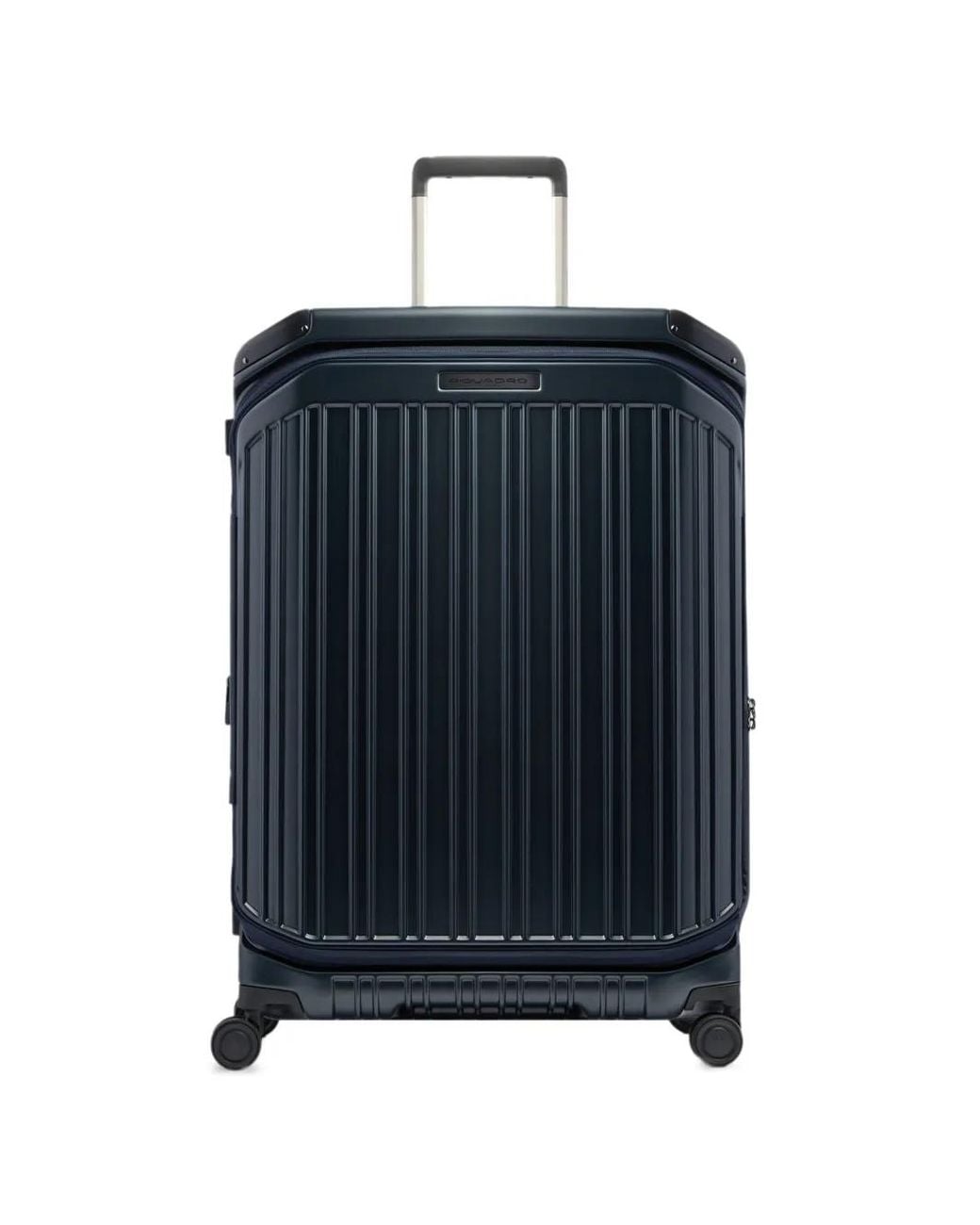 Piquadro Blue Ribbed-Detail Suitcase