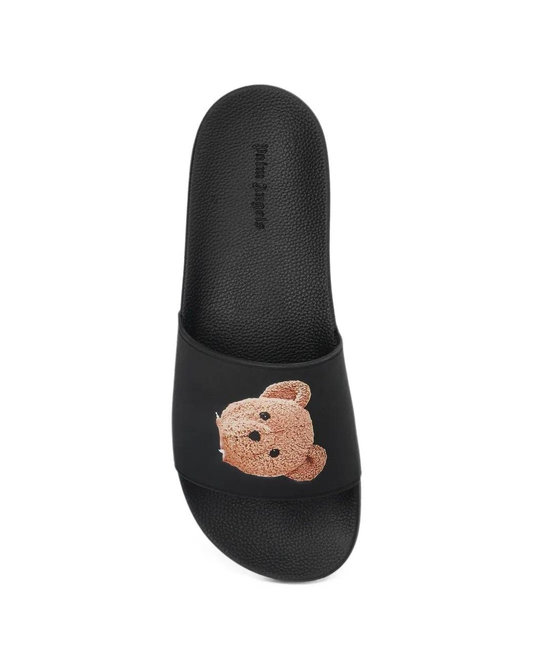 Palm Angels Black Logo-Patch Slides for men