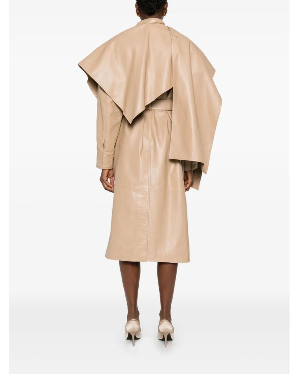 DUCIE Natural Nina Leather Coat