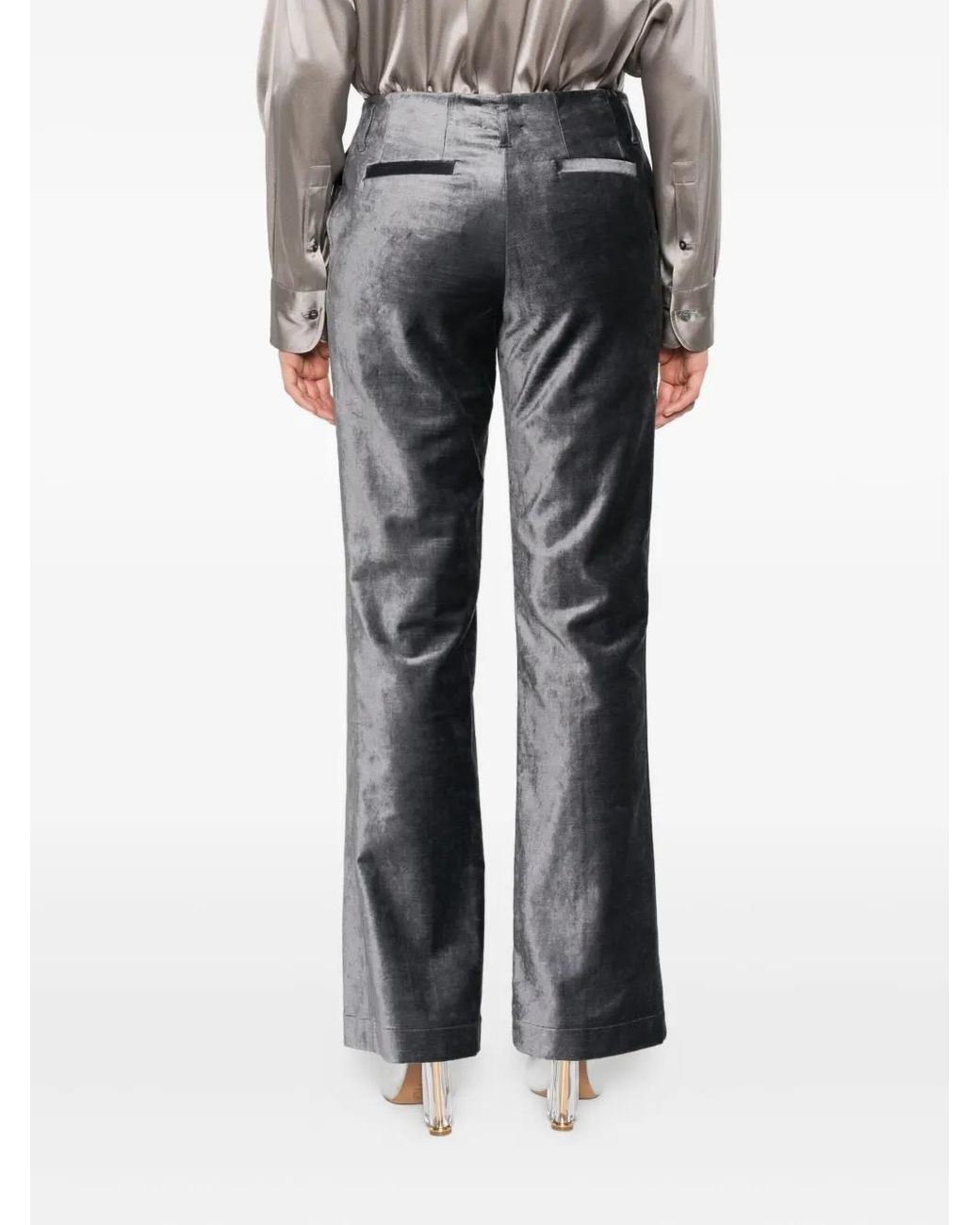 Forte_forte Gray Velvet Trousers
