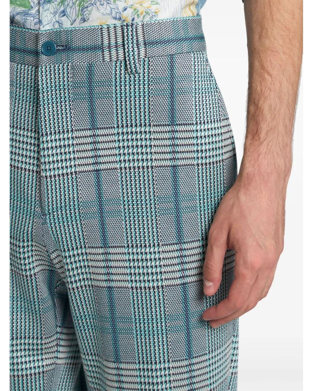 Pantalones Glen Etro de hombre de color Blue
