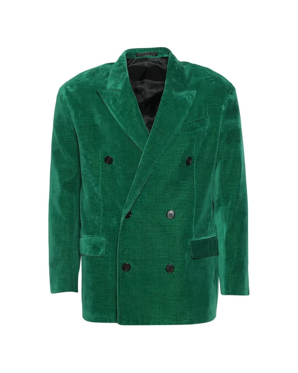 Lanvin Green Double-Breasted Jacket for men