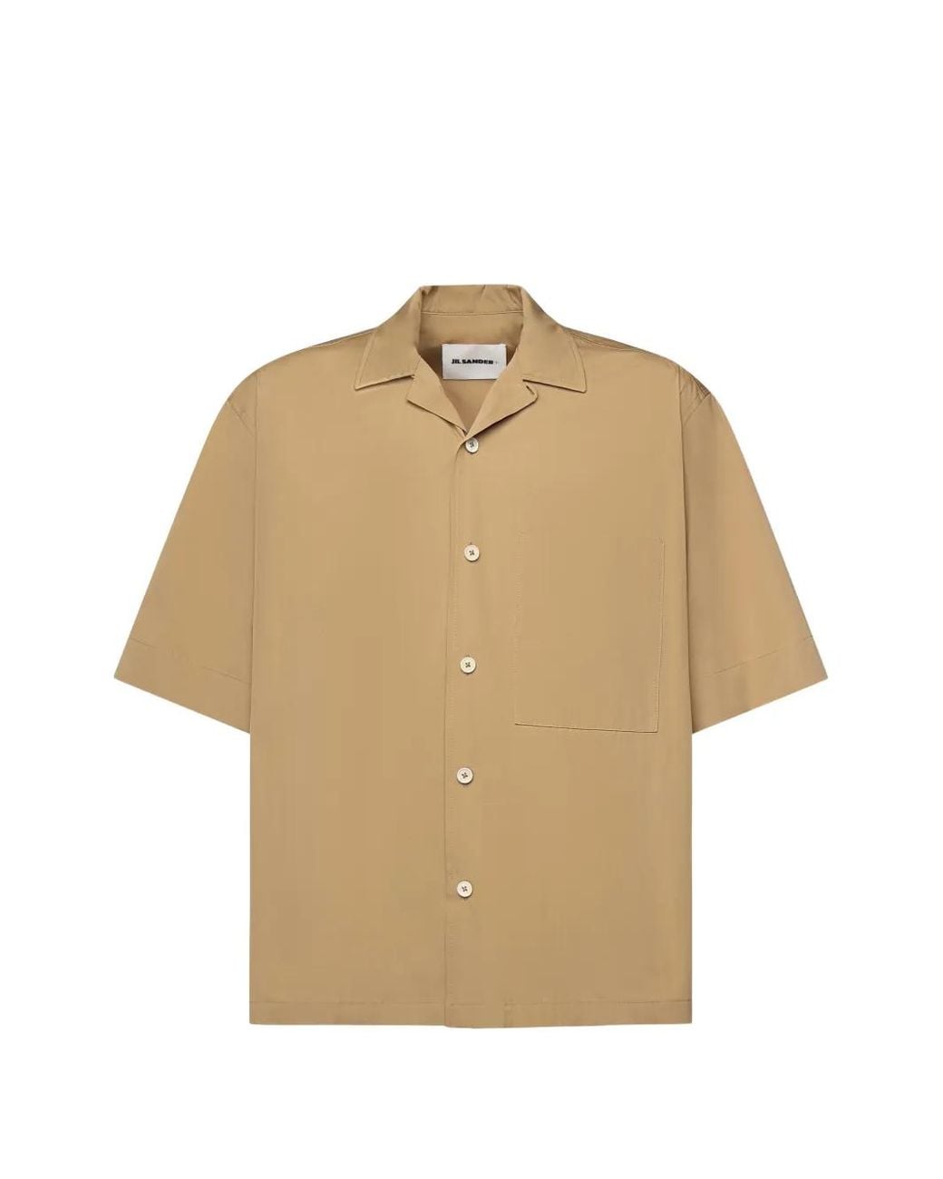 Jil Sander Natural Chest-Pocket Short-Sleeve Shirt for men