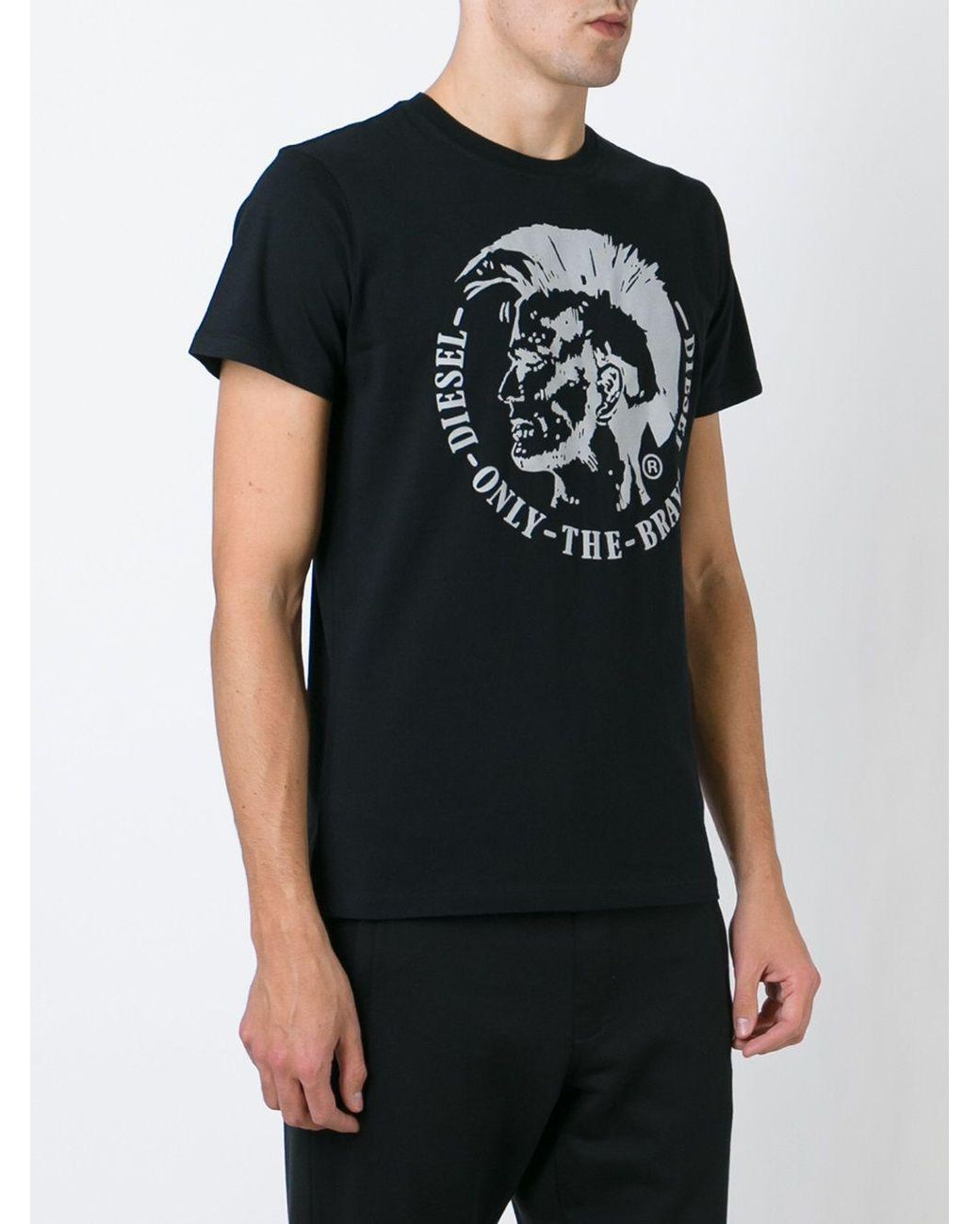 DIESEL Only The Brave Embossed T-shirt in Black for Men | Lyst