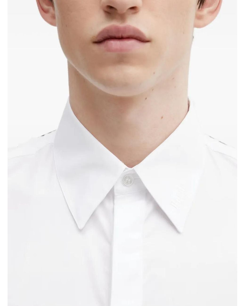 Rhude White Chemise Boutonnée À Logo Brodé for men