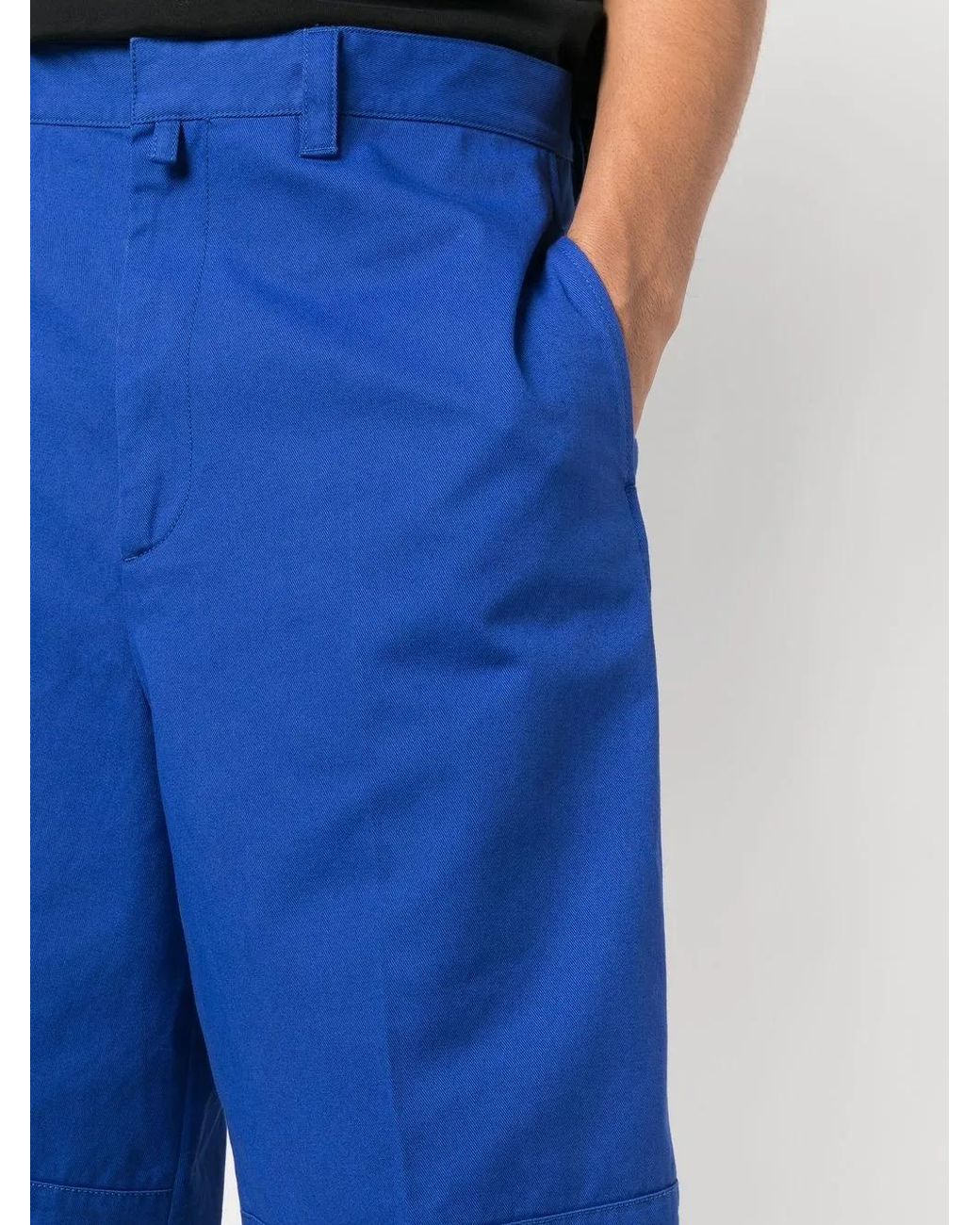 Ambush Blue Oversized Knee-Length Shorts for men