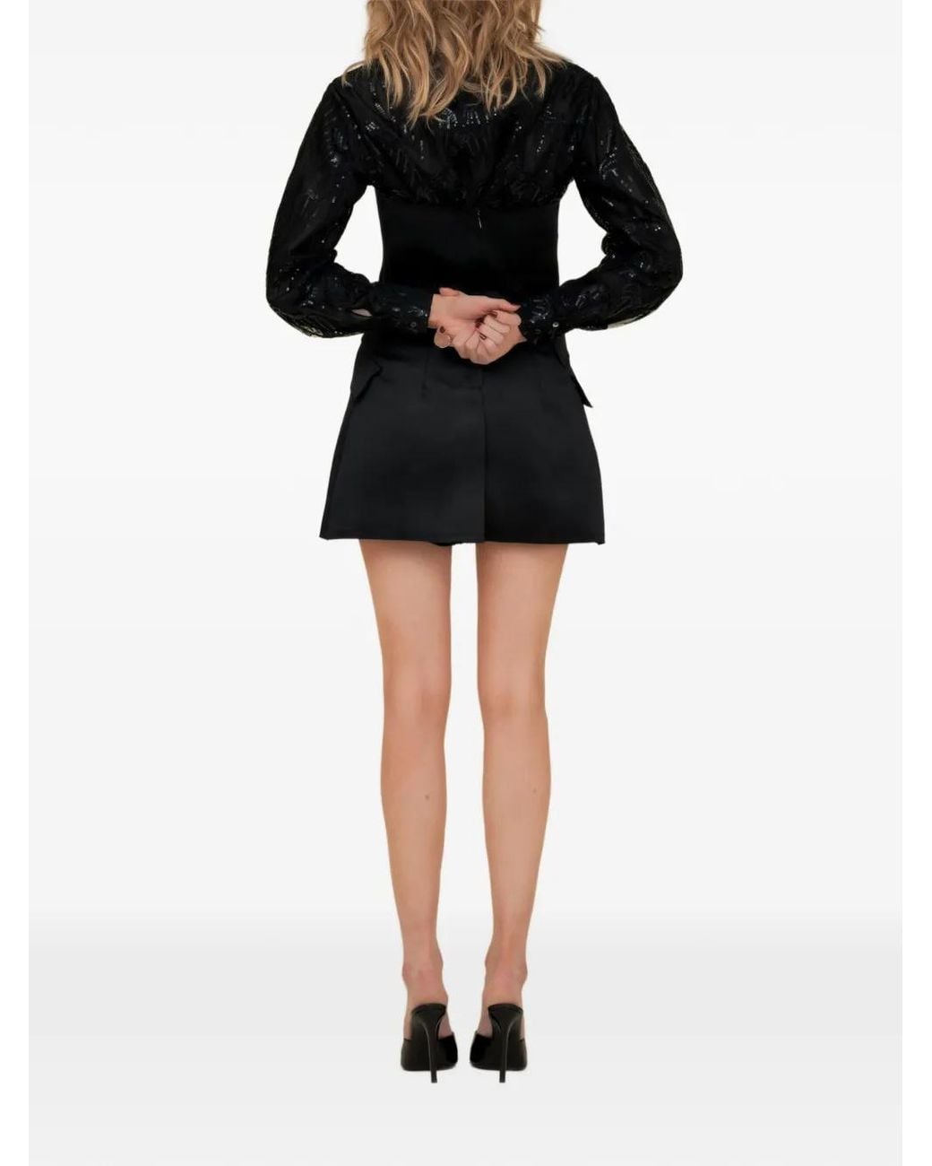 Contessa Mills Black Craft Mini Dress