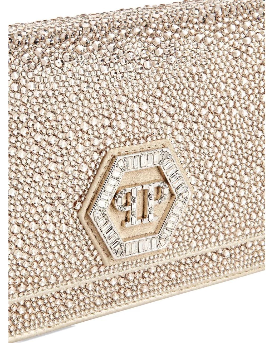 Bolso Hexagon Con Strass Philipp Plein de color Gray
