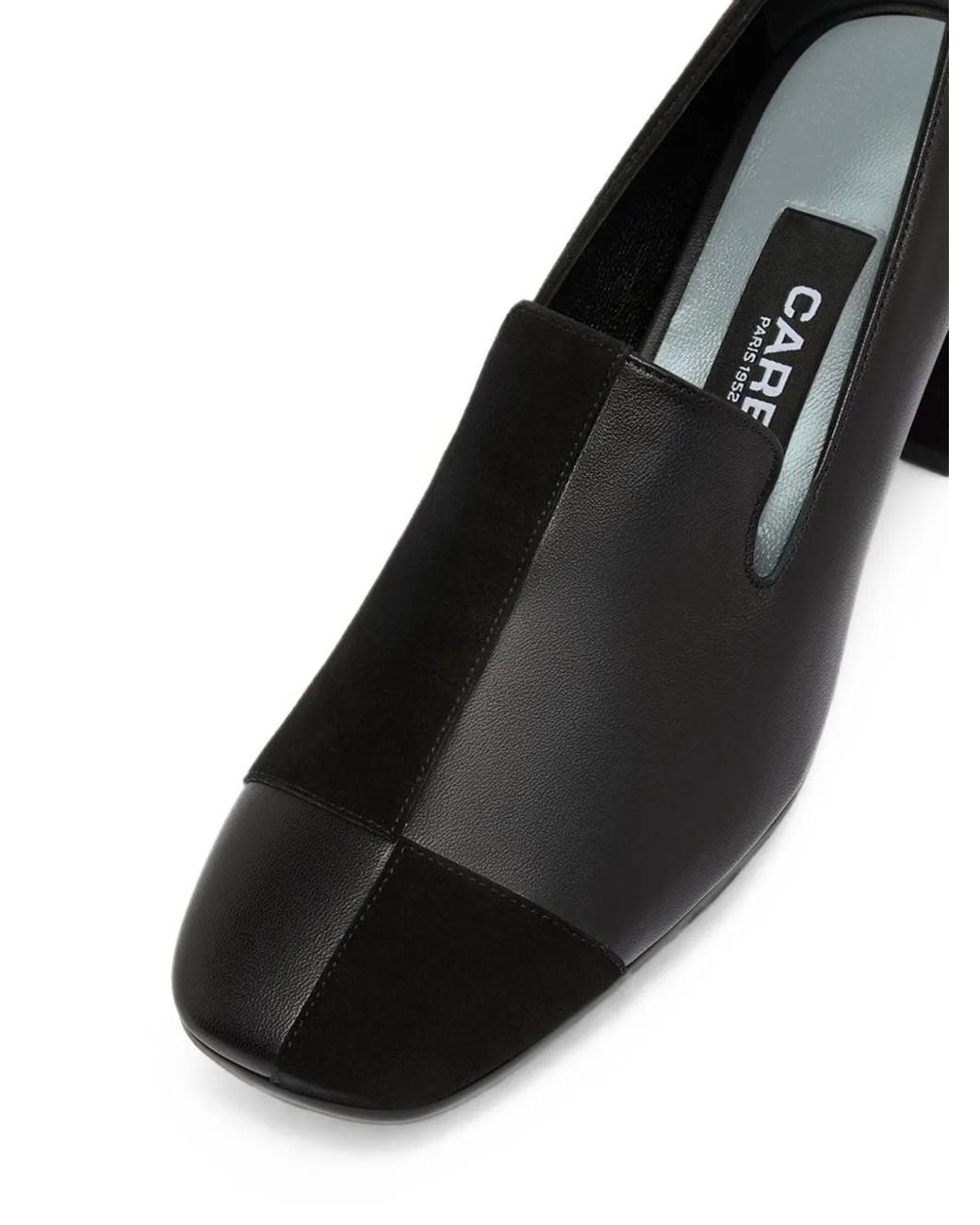 CAREL PARIS Black Silviana Panelled Leather Loafers