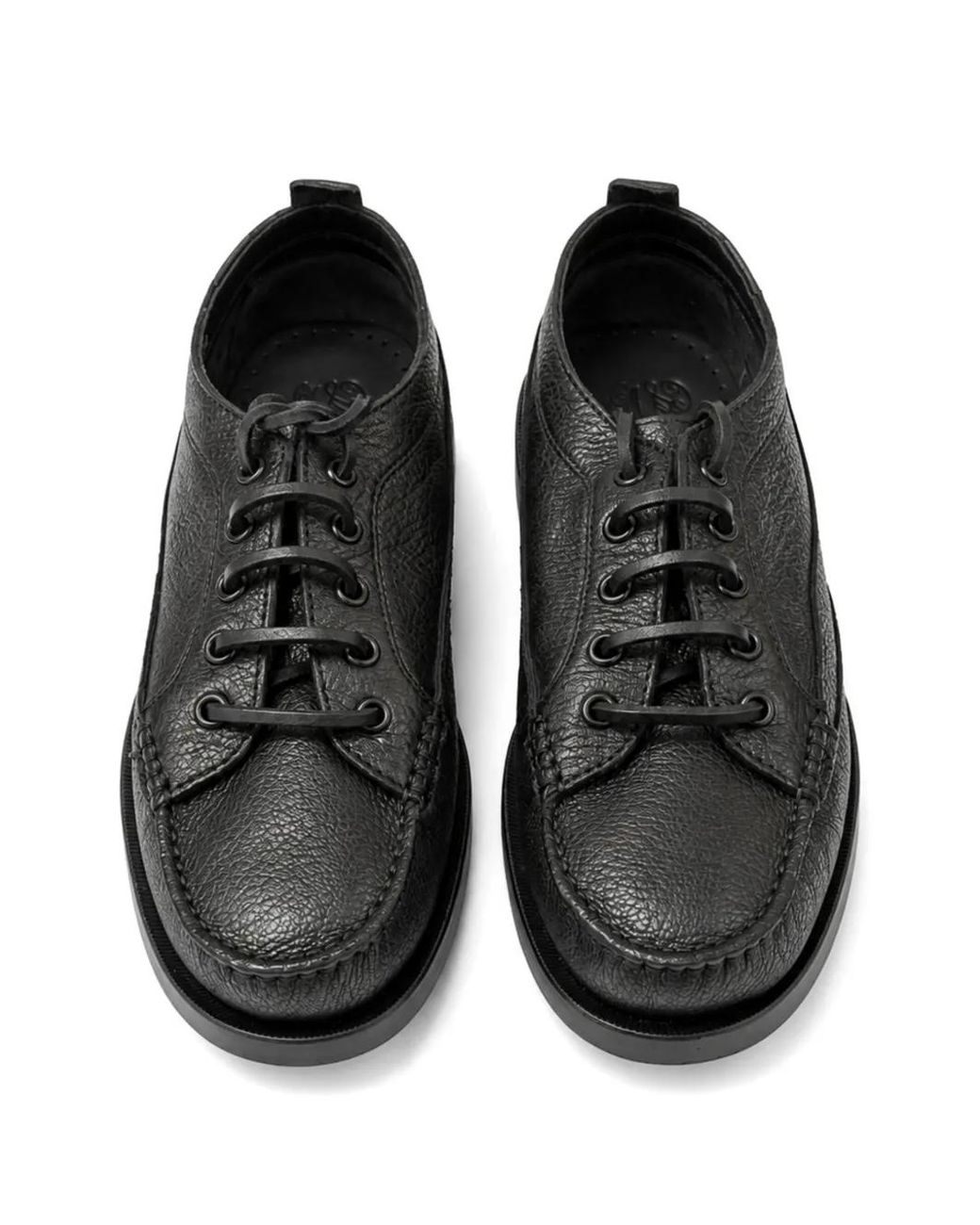 Paraboot Black Grained-Leather Derby Shoes for men