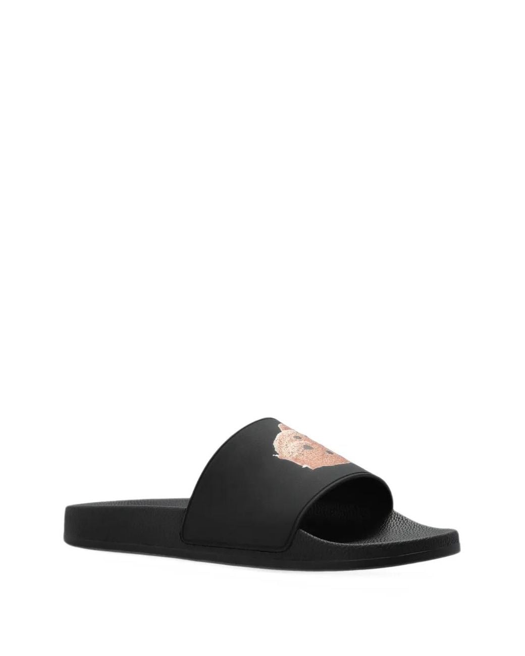 Palm Angels Black Logo-Patch Slides for men