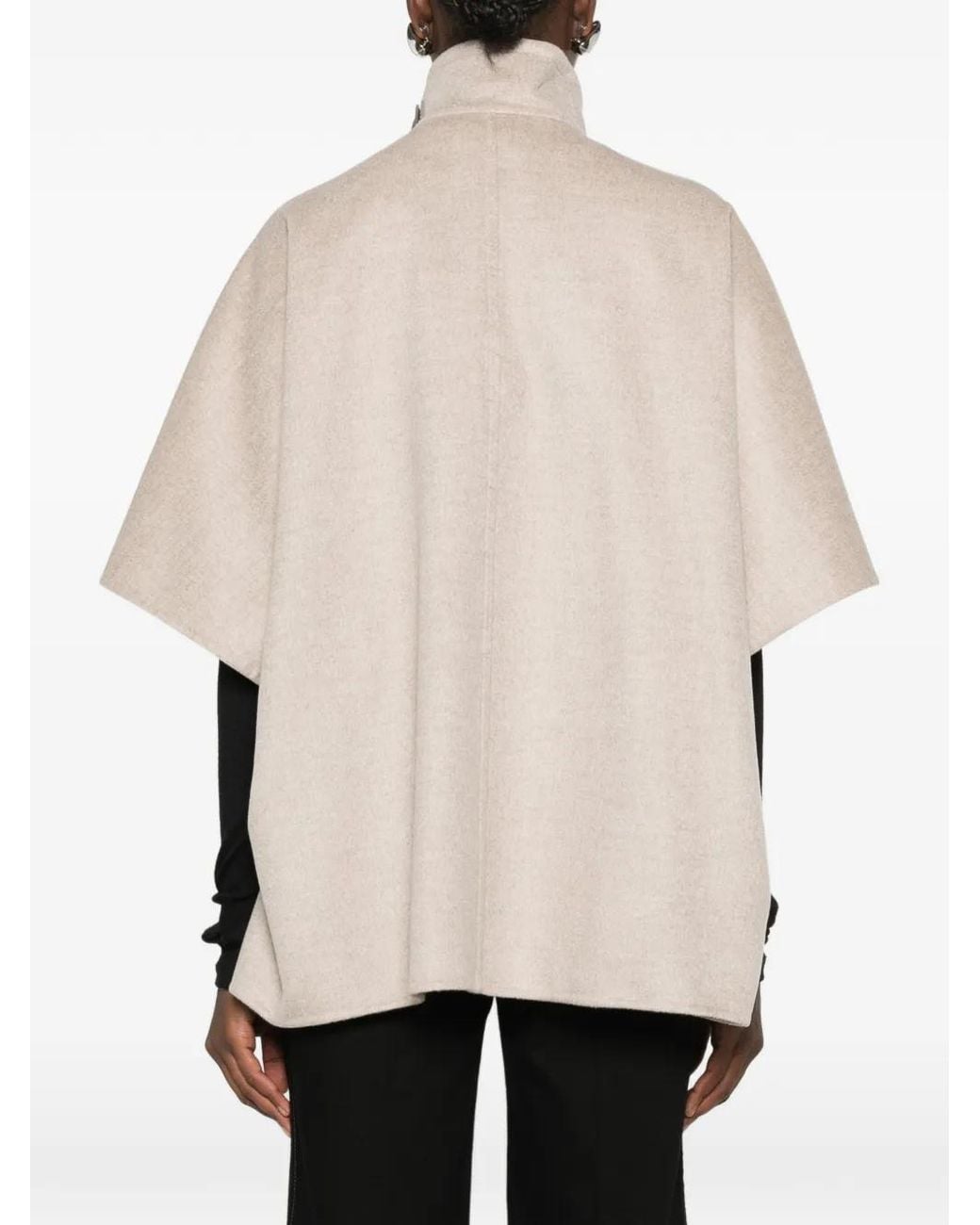 Max Mara Natural Cape Oversize En Cachemire