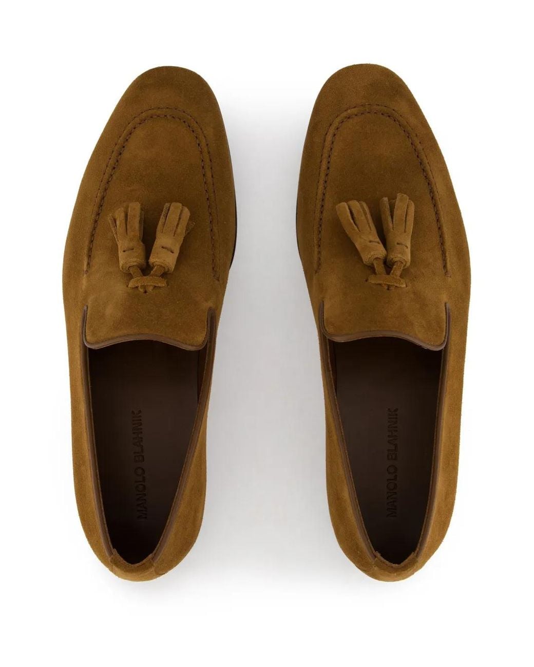Manolo Blahnik Brown Chester Suede Loafers for men