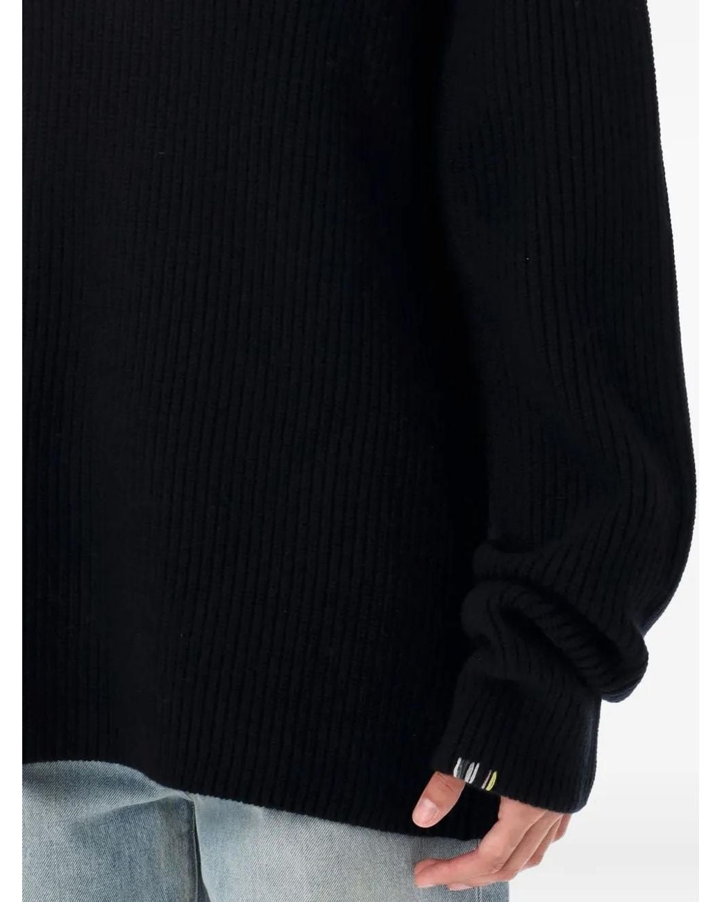 Extreme Cashmere Black Ribbed-Knit Sweater
