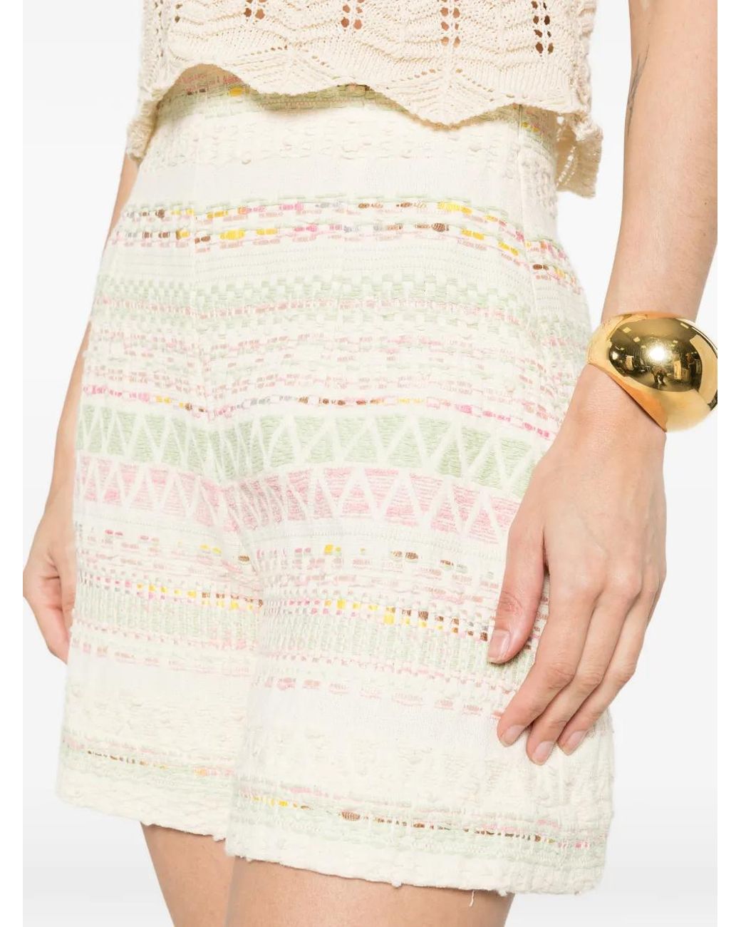 Bye Natural Geometric Shorts