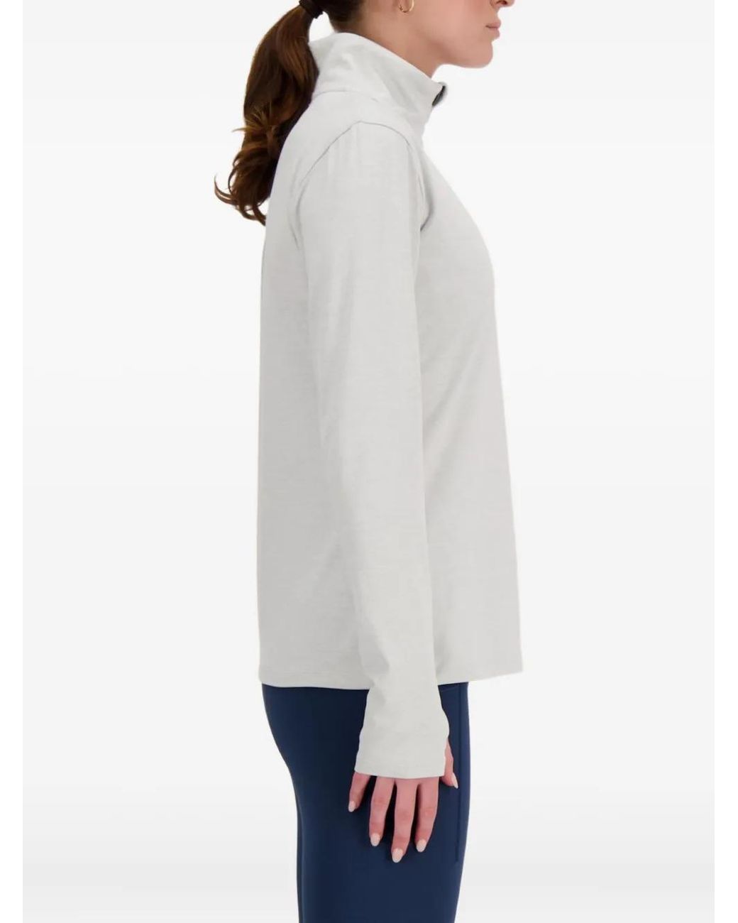 New Balance Gray Space Dye Half-Zip Sweatshirt
