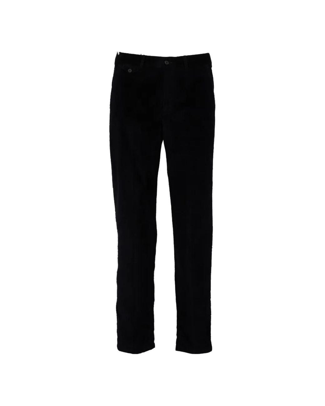 PT Torino Black Liam Wales Corduroy Trousers for men