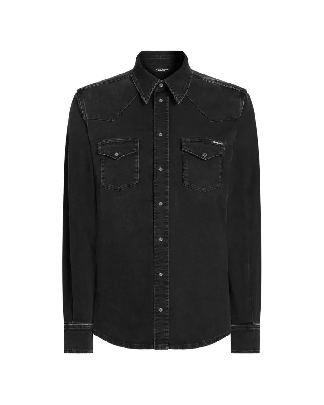 Dolce & Gabbana Black Denim Shirt for men
