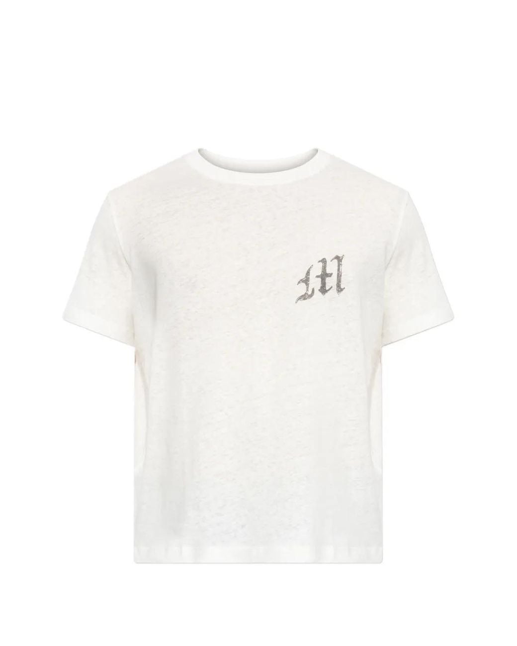 M I S B H V White Logo-Print T-Shirt