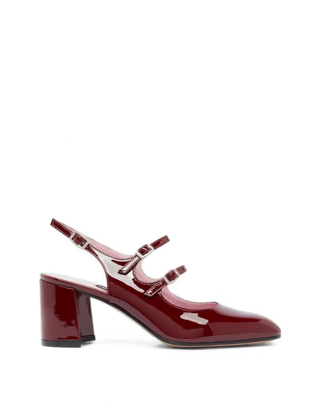 CAREL PARIS Pink Escarpins Banana En Cuir Verni À Bride Arrière