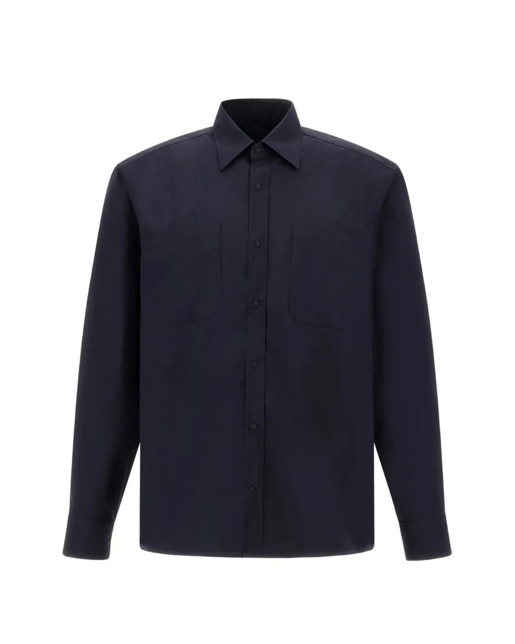 Herno Blue Resort Breast-Pockets Shirt for men