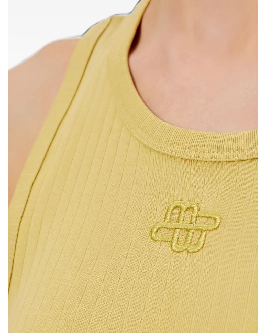 Munthe Yellow Tezza Ribbed-Knit Top