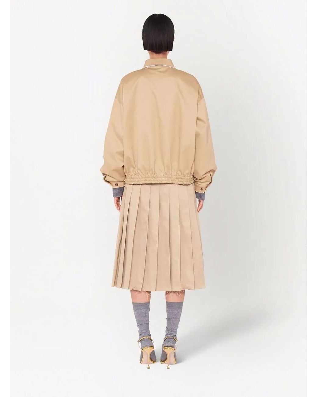 Miu Miu Natural Oversized Chino Blouson Jacket