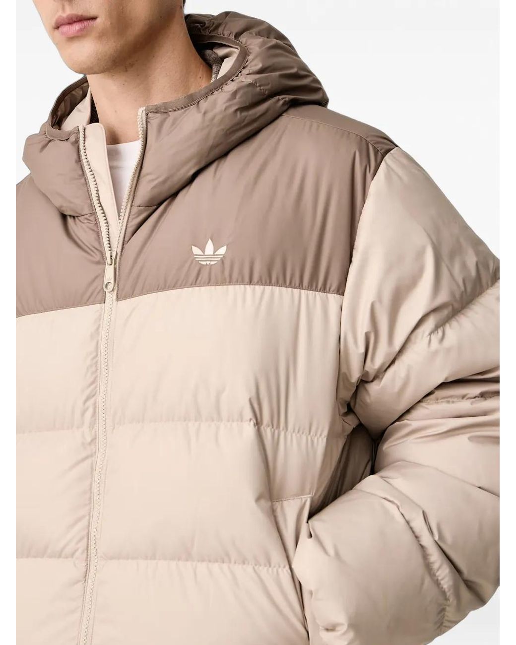 Adidas Natural Doudoune Regen Bicolore À Capuche for men