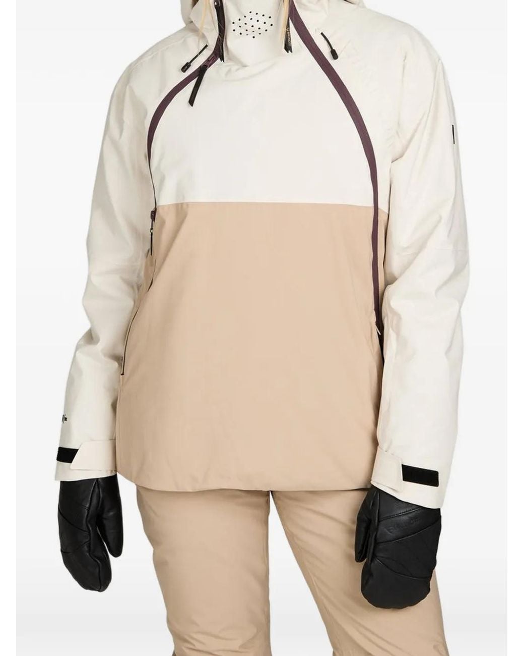 Brunotti Joy Colour-Block Hooded Jacket in Natural | Lyst