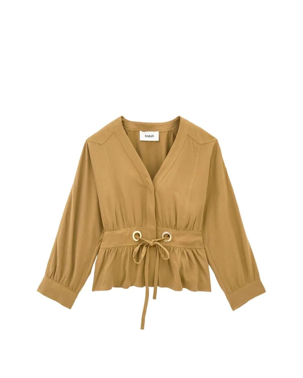 Ba&sh Natural Bluse Mit Schößchen